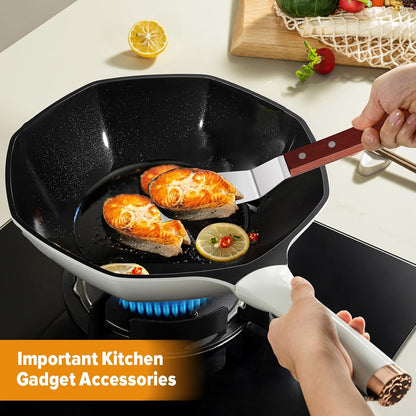 Small Metal Dough Grill Griddle Scraper Spatula for Food, 2 Pcs
