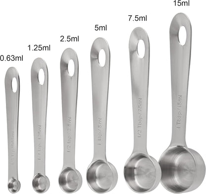 Measuring Cups and Spoons Set, 18/8 Stainless Steel Measuring Cups and Spoons Set, 5 Metal Measuring cup & 6 Baking Measuring Spoon, Imperial & Metric Measure Cup and Spoon Set 11