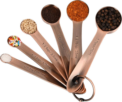 Measuring Cups and Spoons Set, 18/8 Stainless Steel Measuring Cups and Spoons Set, 5 Metal Measuring cup & 6 Baking Measuring Spoon, Imperial & Metric Measure Cup and Spoon Set 11
