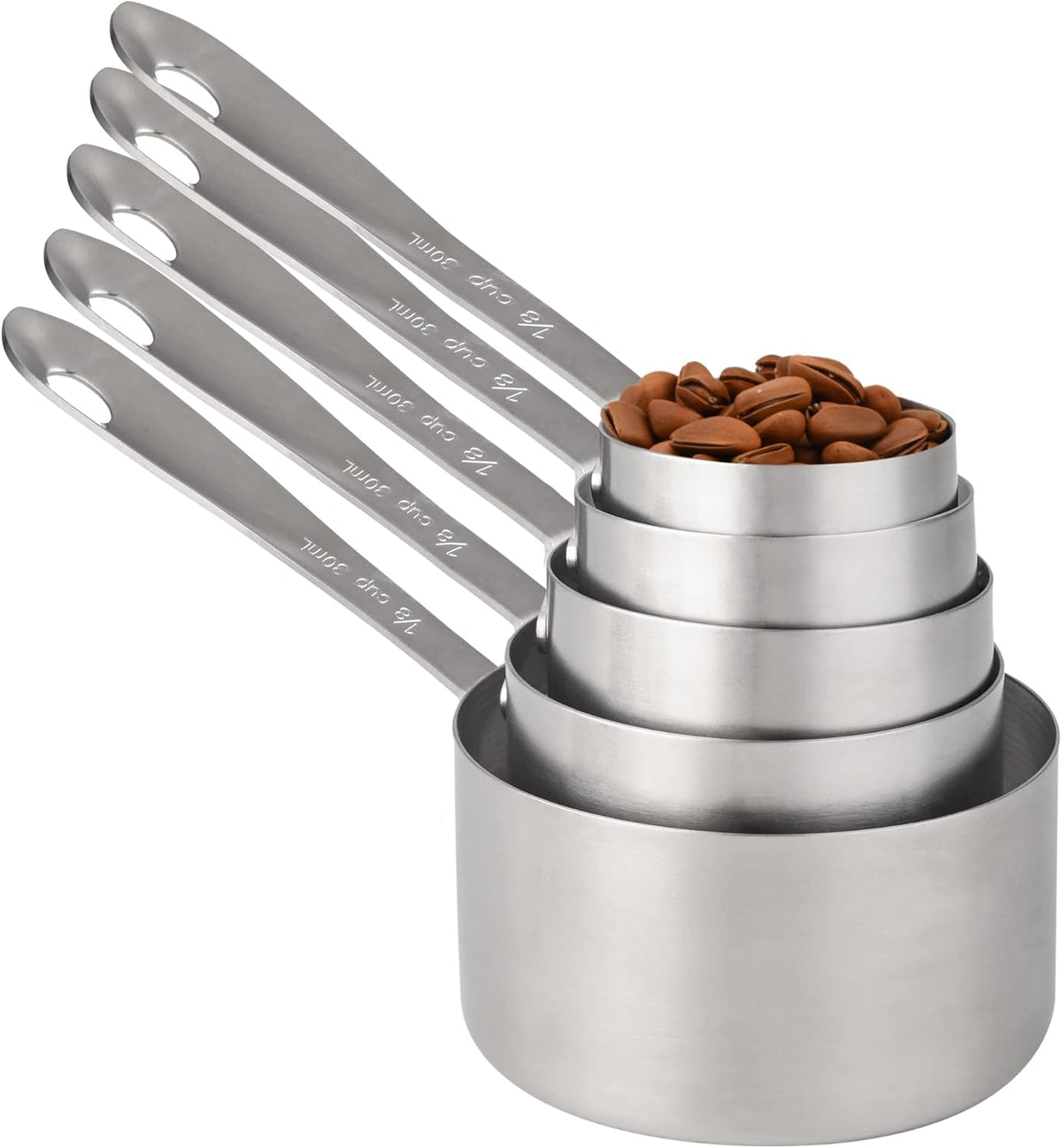 Measuring Cups and Spoons Set, 18/8 Stainless Steel Measuring Cups and Spoons Set, 5 Metal Measuring cup & 6 Baking Measuring Spoon, Imperial & Metric Measure Cup and Spoon Set 11