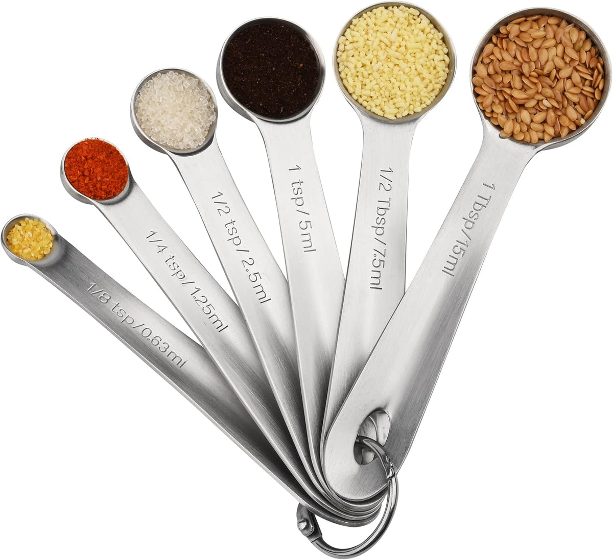 Measuring Cups and Spoons Set, 18/8 Stainless Steel Measuring Cups and Spoons Set, 5 Metal Measuring cup & 6 Baking Measuring Spoon, Imperial & Metric Measure Cup and Spoon Set 11