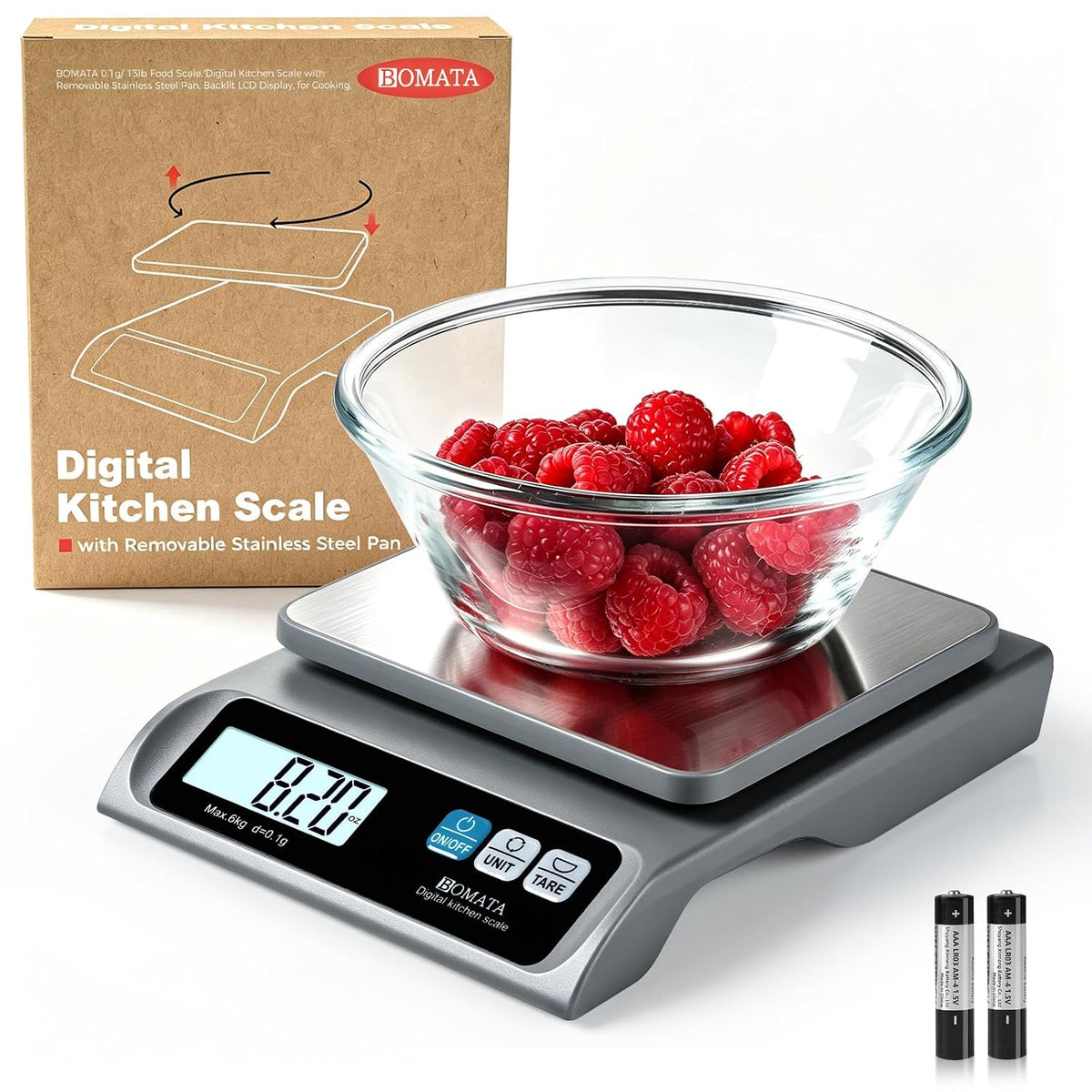 0.1g High Precision Digital Kitchen Food Scale, 13lb Gram Scale