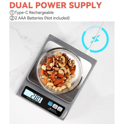 0.1g High Precision Digital Kitchen Food Scale, 13lb Gram Scale