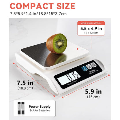 0.1g High Precision Digital Kitchen Food Scale, 13lb Gram Scale