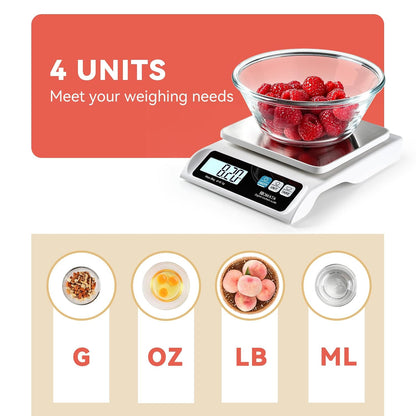 0.1g High Precision Digital Kitchen Food Scale, 13lb Gram Scale