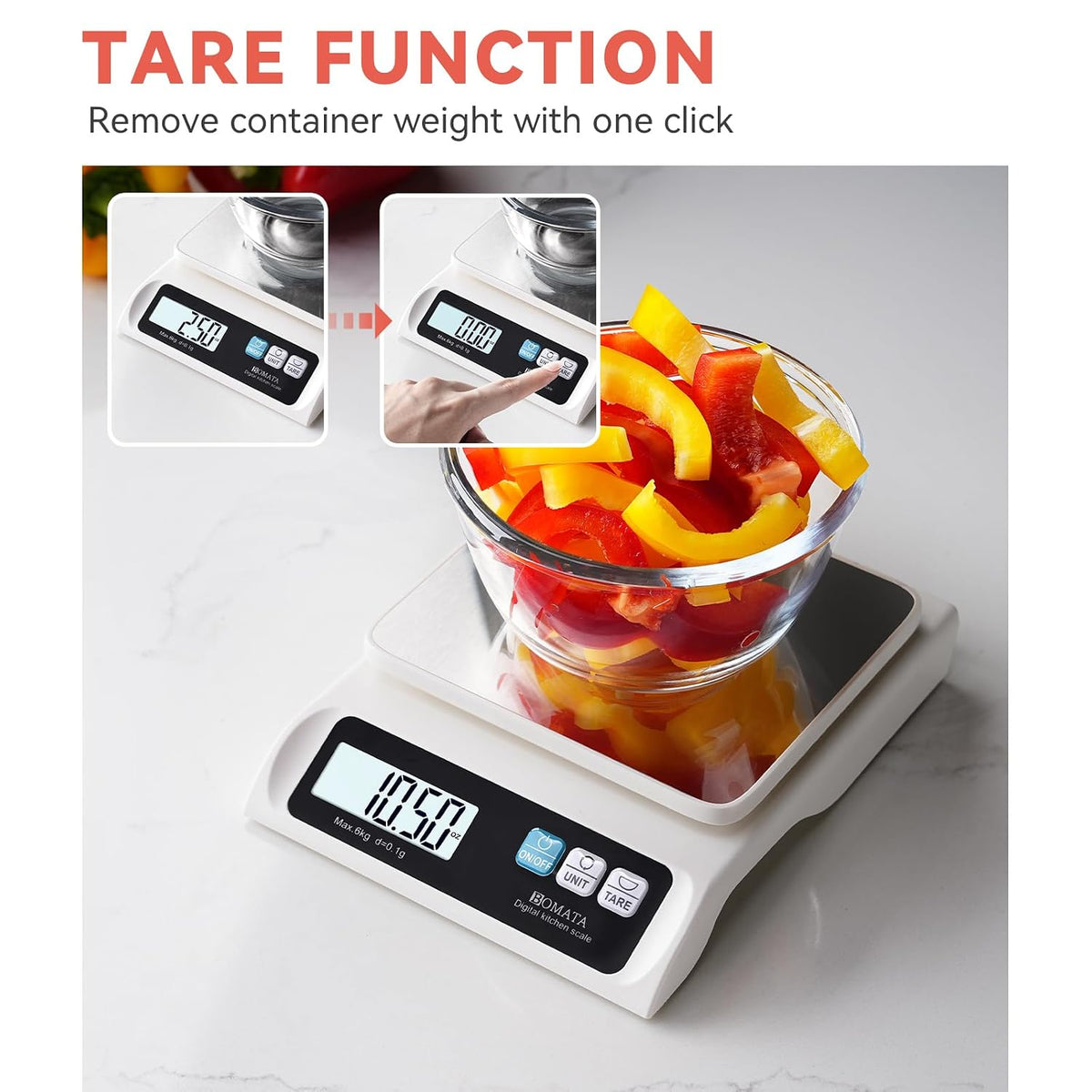 0.1g High Precision Digital Kitchen Food Scale, 13lb Gram Scale