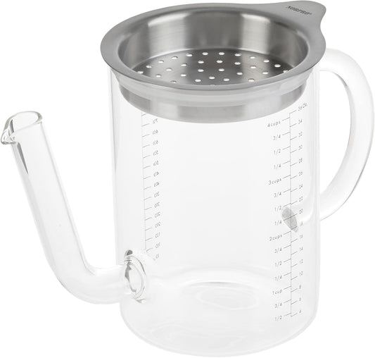Glass Gravy Separator with Strainer