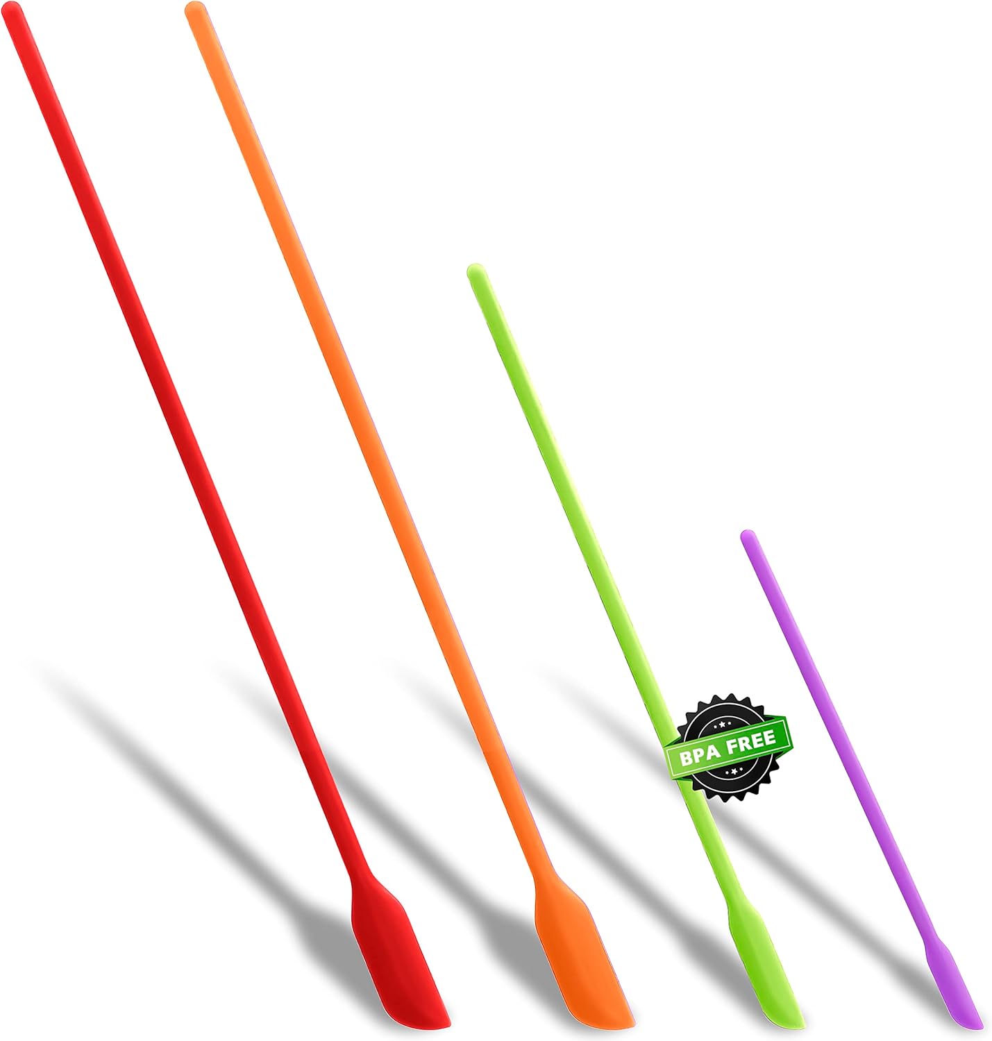 Silicone Spatula Set of 5 - Seamless One-Pieces Design, Non-Stick Rubber Spatulas Kitchen Scraper Flexible for Easy Baking, Cooking, Scraping & Mixing, Heat Resistant & Dishwasher Safe