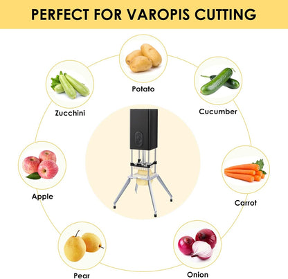 Electric French Fry Cutter,French Fry Cutter Stainless Steel with 1/2 & 3/8 Inch Blade,Commercial and Household Electric Fry Cutter,Potato Slicer,Use for Potatoes,Onion,Cucumbers,Apples