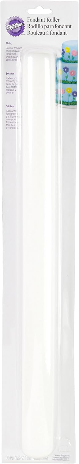 Large Fondant Rolling Pin with Guide Rings, Tiered Cakes, 20 in.