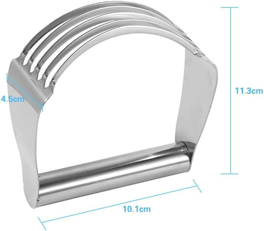 Dough Cutter Pastry Blender Mixer Stainless Steel Baking Tool Kitchen Craft Pastry Dough Handheld Cutter Stainless Steel Baking Tool for Home Kitchen Nan for