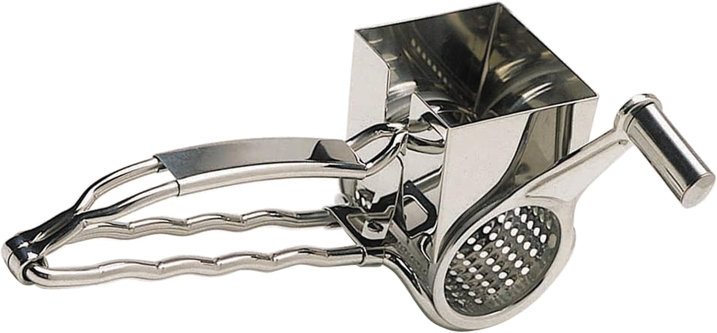 Deluxe Stainless Steel Rotary Cheese Grater, Silver