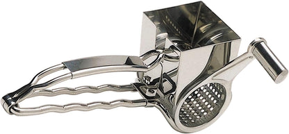 Deluxe Stainless Steel Rotary Cheese Grater, Silver