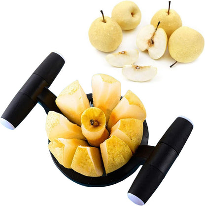 Apple Slicer, 7.5 Inch Extra Large Apple Cutter, 8-Blade Stainless Steel Fruit Slicer, Anti-Slip Rubber Handle for Pears, Potatoes, Tomatoes, Onion