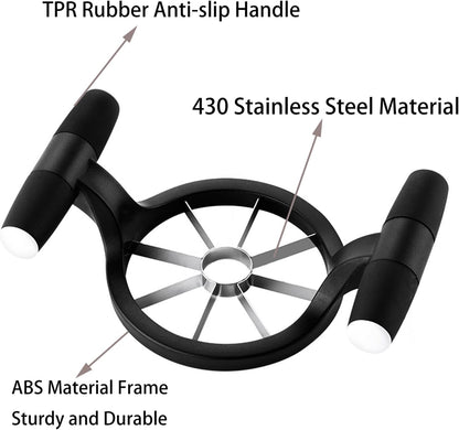 Apple Slicer, 7.5 Inch Extra Large Apple Cutter, 8-Blade Stainless Steel Fruit Slicer, Anti-Slip Rubber Handle for Pears, Potatoes, Tomatoes, Onion