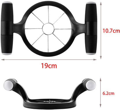 Apple Slicer, 7.5 Inch Extra Large Apple Cutter, 8-Blade Stainless Steel Fruit Slicer, Anti-Slip Rubber Handle for Pears, Potatoes, Tomatoes, Onion