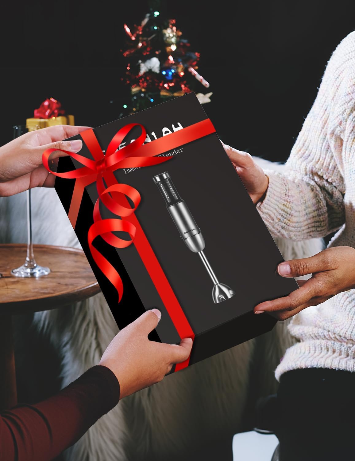 1000W Powerful Immersion Blender handheld, 2026 New Update Hand Blender with 25-Speed, Scratch-Resistant Corded Hand Mixer with Heavy-Duty Copper Brushless Motor and Gift Box