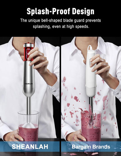 1000W Powerful Immersion Blender handheld, 2026 New Update Hand Blender with 25-Speed, Scratch-Resistant Corded Hand Mixer with Heavy-Duty Copper Brushless Motor and Gift Box