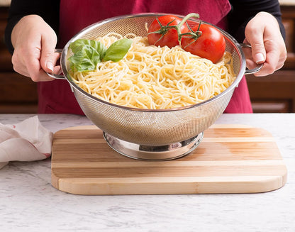 Micro-perforated Stainless Steel Colander-Dishwasher Safe (3 QT and 5 QT)