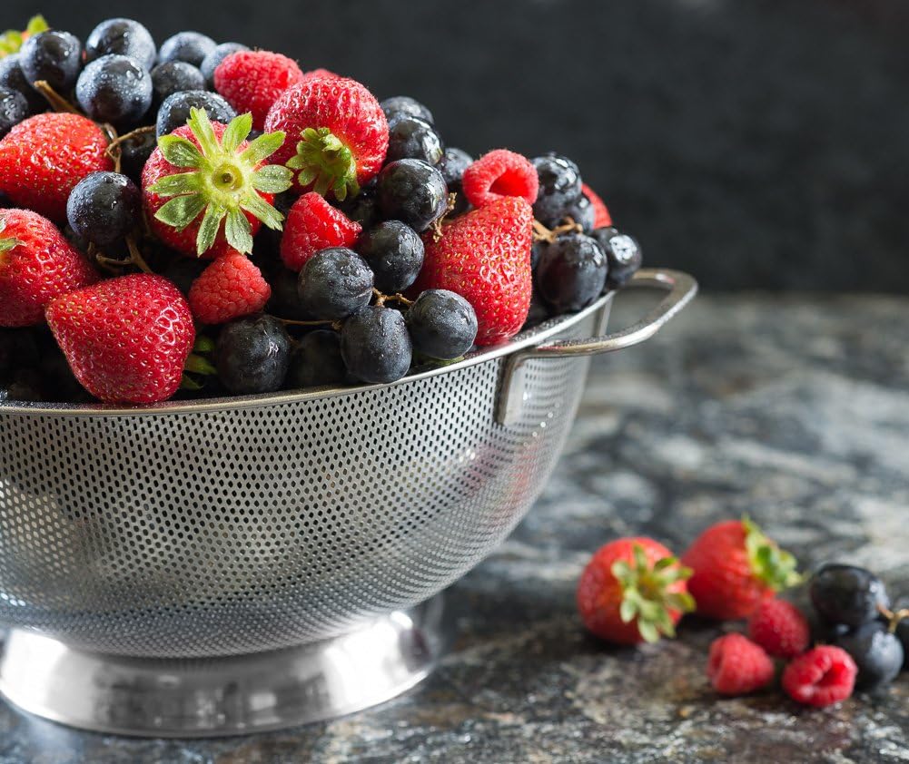 Micro-perforated Stainless Steel Colander-Dishwasher Safe (3 QT and 5 QT)
