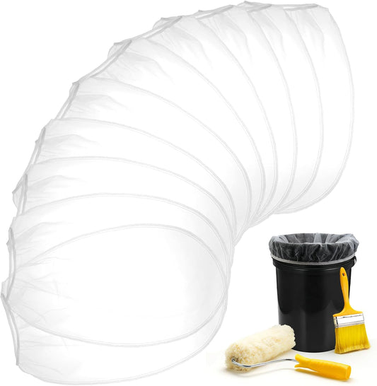 10 Pcs Paint Strainer Bags 5 Gallon Fine Mesh with Elastic Top for Paint | paint strainer bags with elastic top opening, made of durable polyester fiber, reusable and easy to clean
