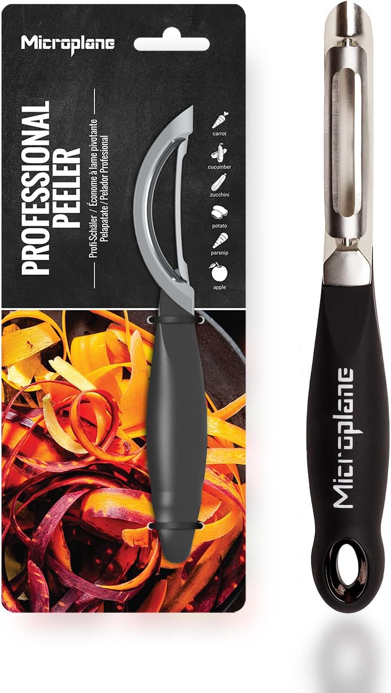 Stainless Steel Professional Swivel Peeler, Sharp Blade for Effortless Peeling of Hard Fruits and Vegetables, Kitchen Peeler for Home Cooks and Professional Chefs