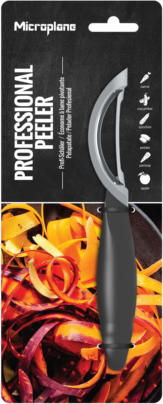 Stainless Steel Professional Swivel Peeler, Sharp Blade for Effortless Peeling of Hard Fruits and Vegetables, Kitchen Peeler for Home Cooks and Professional Chefs