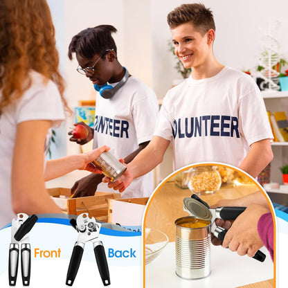 6 Pcs Manual Can Opener Bulk with Sharp Blade Smooth Edge Multifunctional Kitchen Gadget Handheld Openers Large Handheld Knob Can and Bottle Animals for Dorm Kitchen Essentials Gifts