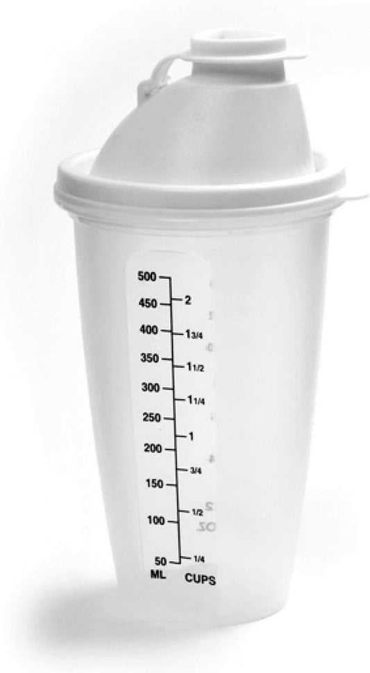 Measure Mix Salad Dressing Drink Shaker 2 Cups w/Mixing Blade(3-Pack)