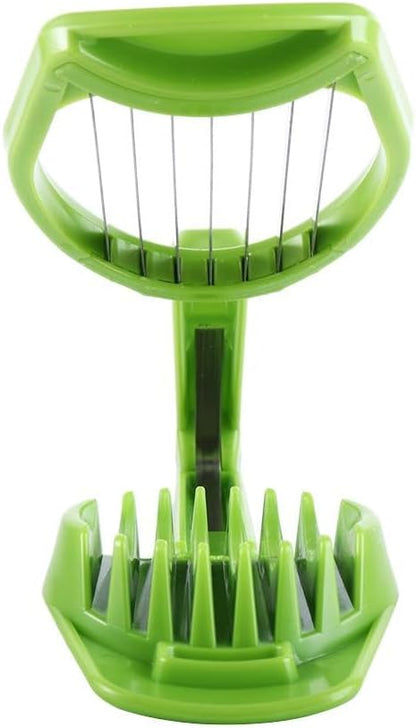 2pcs Stainless Steel Egg Slicer Fruit Cutter,Handheld Mushroom Kiwi Divider Egg Split Device,Strawberry Cheese Cutter Multifunction Slicing Mould