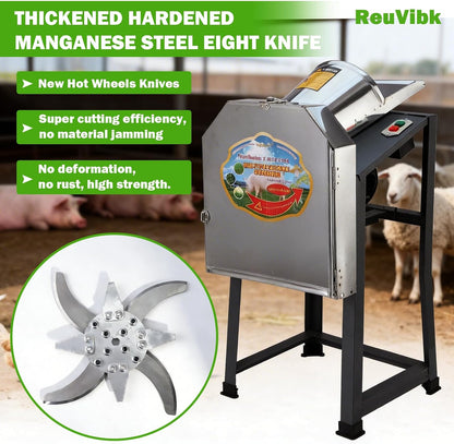 Poultry Vegetable Chopper, Leafy Vegetable Dicer | 304 Stainless Steel Construction, Chop Various Greens, For Farms, Livestock Breeding, Ranches
