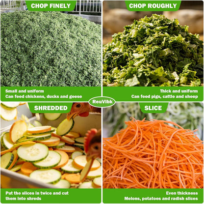 Poultry Vegetable Chopper, Leafy Vegetable Dicer | 304 Stainless Steel Construction, Chop Various Greens, For Farms, Livestock Breeding, Ranches