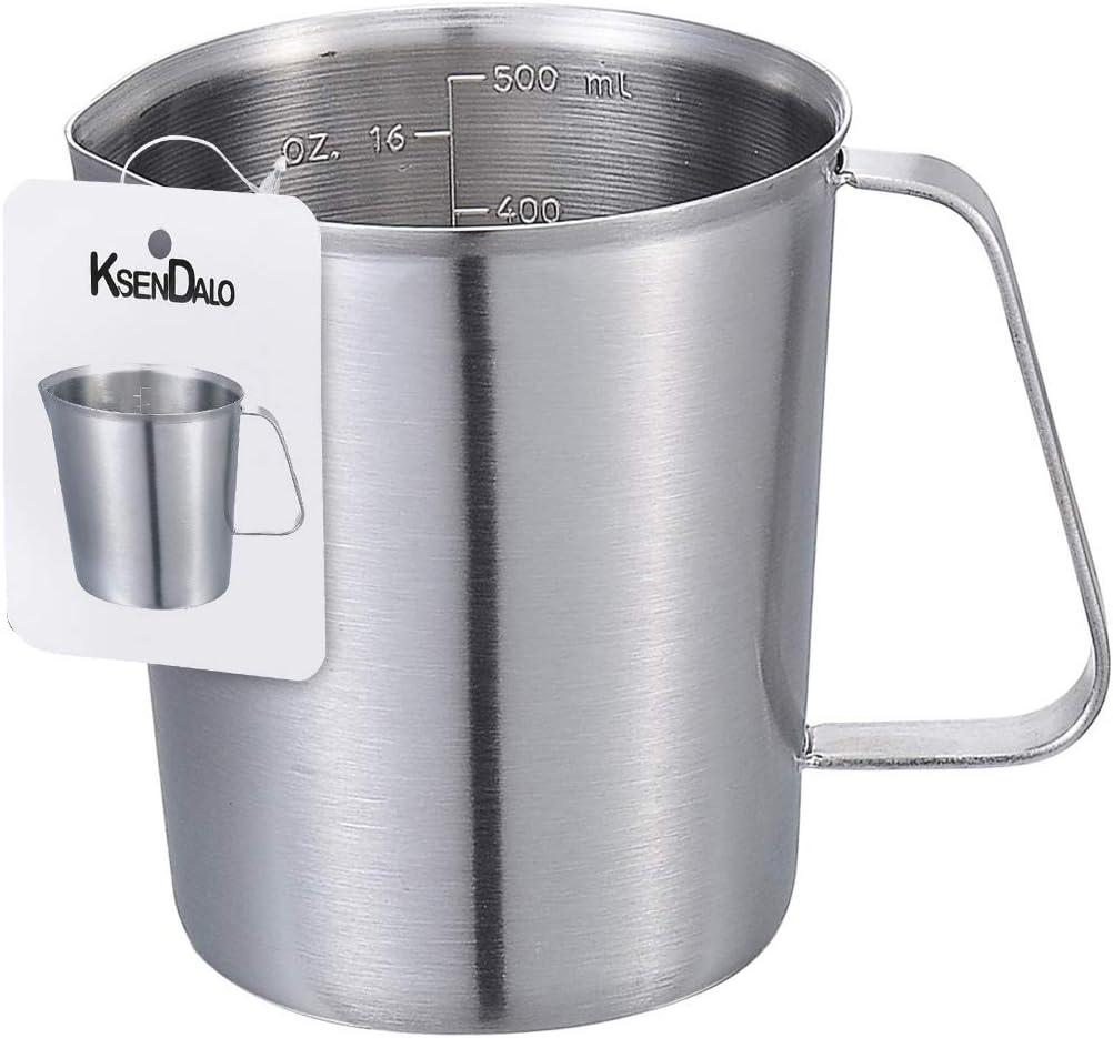 16oz Stainless Steel Measuring Cup with Handle, 500ML