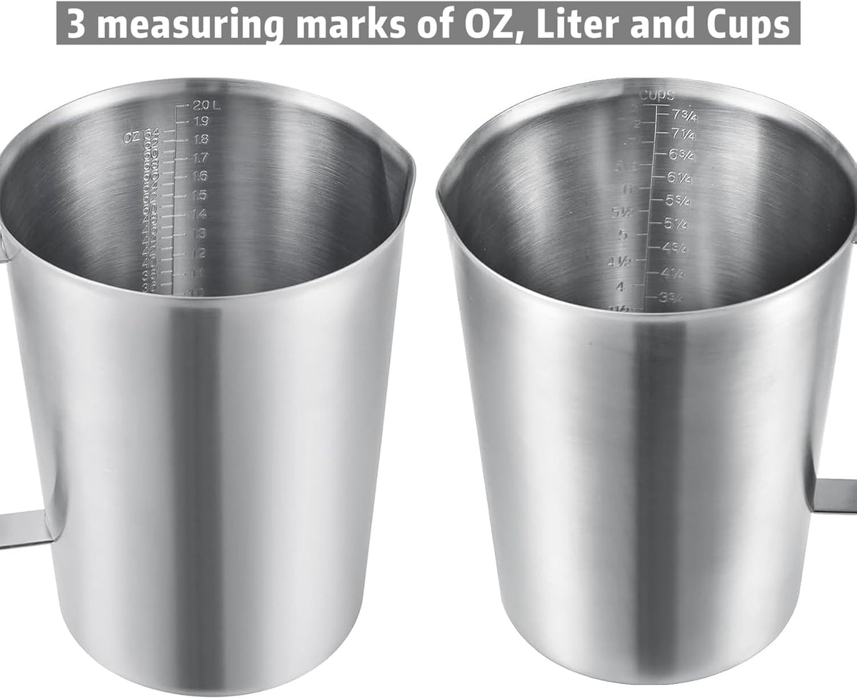 16oz Stainless Steel Measuring Cup with Handle, 500ML