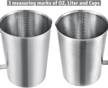 16oz Stainless Steel Measuring Cup with Handle, 500ML