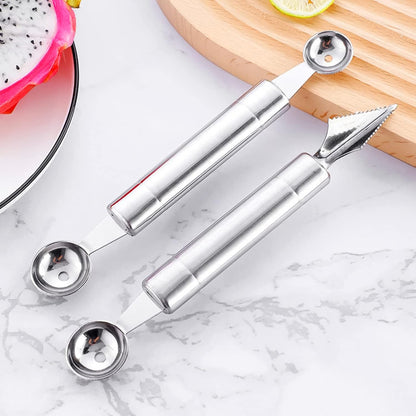 Fruit Carving Tools, Fruit Carving Knife Pack of 3, Stainless Steel Vegetable Carving Tools, Melon Baller Scoop DIY Carving Knives for Home Kitchen