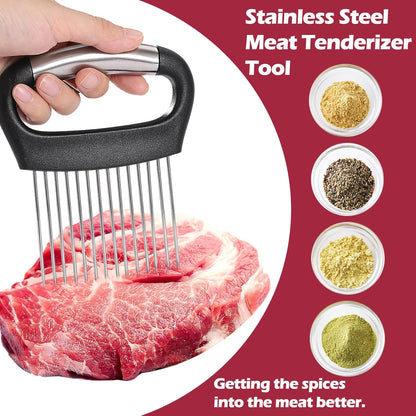 Large Onion Holder for Slicing, 304 Stainless Steel | Large Onion Cutter Vegetable Chopper, Tomato Slicer for Potato, Practical Meat Tenderizer Tool