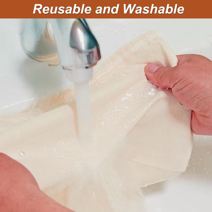 Cheese Cloths, 20x20 Inch, 100% Unbleached Cotton, Grade 100 Reusable Cheese Cloth With Fabric Fine Mesh Cloth, Reusable Muslin Cheesecloth for Straining, Juicing, Cooking, Baking