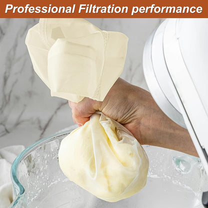 Cheese Cloths, 20x20 Inch, 100% Unbleached Cotton, Grade 100 Reusable Cheese Cloth With Fabric Fine Mesh Cloth, Reusable Muslin Cheesecloth for Straining, Juicing, Cooking, Baking