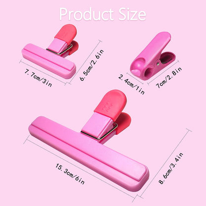 11 Pack Chip Clips Food Bag Clips for Food Packages Chips Storage Bags Heavy Duty Snack Kitchen Potato (3 Large, 6 Small & 2 Round, Bright Style)