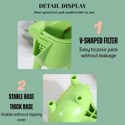Manual Citrus Juicer Press – Handheld Lemon Squeezer for Orange, Lime, Grapefruit – Heavy Duty Juice Extractor – Easy to Use & Clean Hand Press Juicer for Kitchen – No Electricity Needed