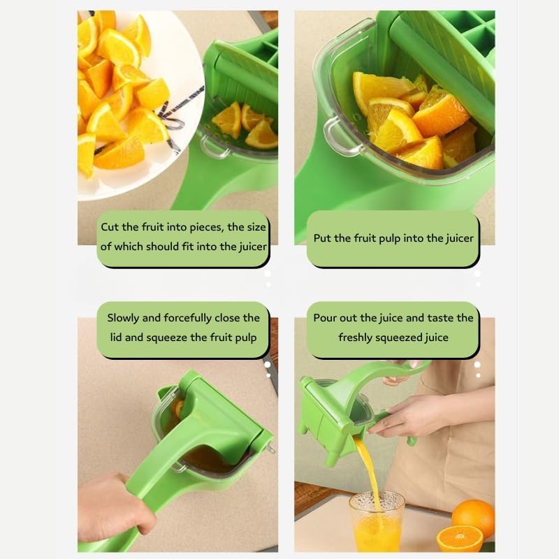 Manual Citrus Juicer Press – Handheld Lemon Squeezer for Orange, Lime, Grapefruit – Heavy Duty Juice Extractor – Easy to Use & Clean Hand Press Juicer for Kitchen – No Electricity Needed
