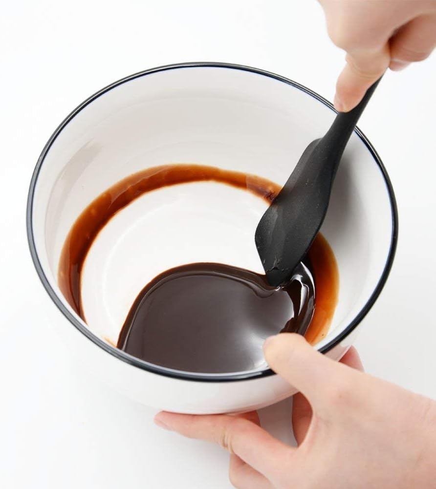 3-Piece Silicone Spatula Set, 600°F Heat Resistant, Black