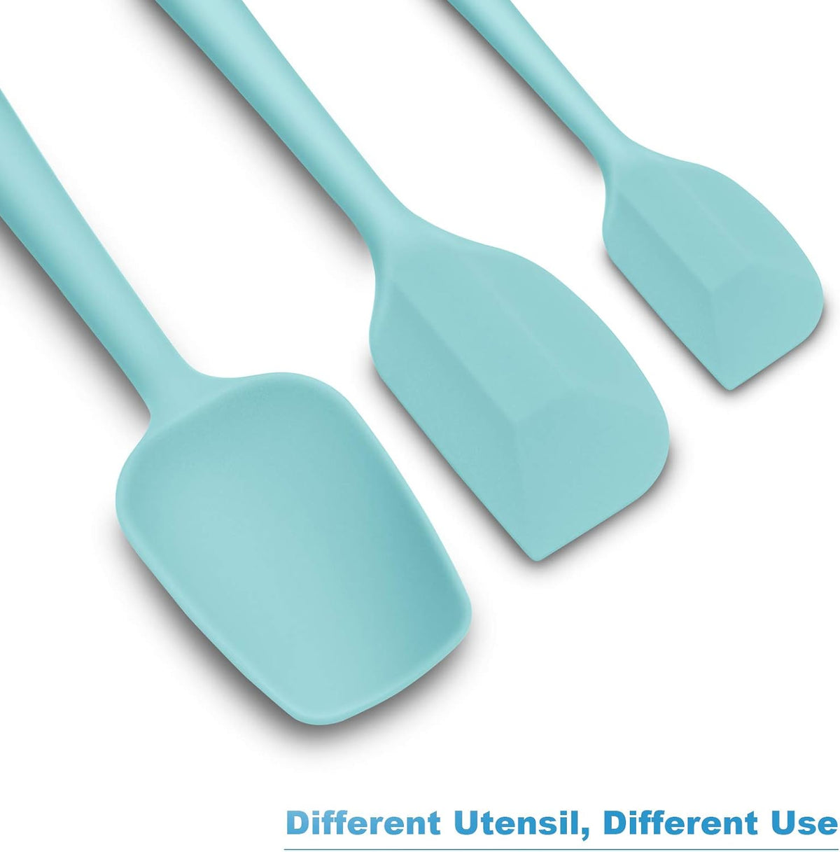 3-Piece Silicone Spatula Set, 600°F Heat Resistant, Black