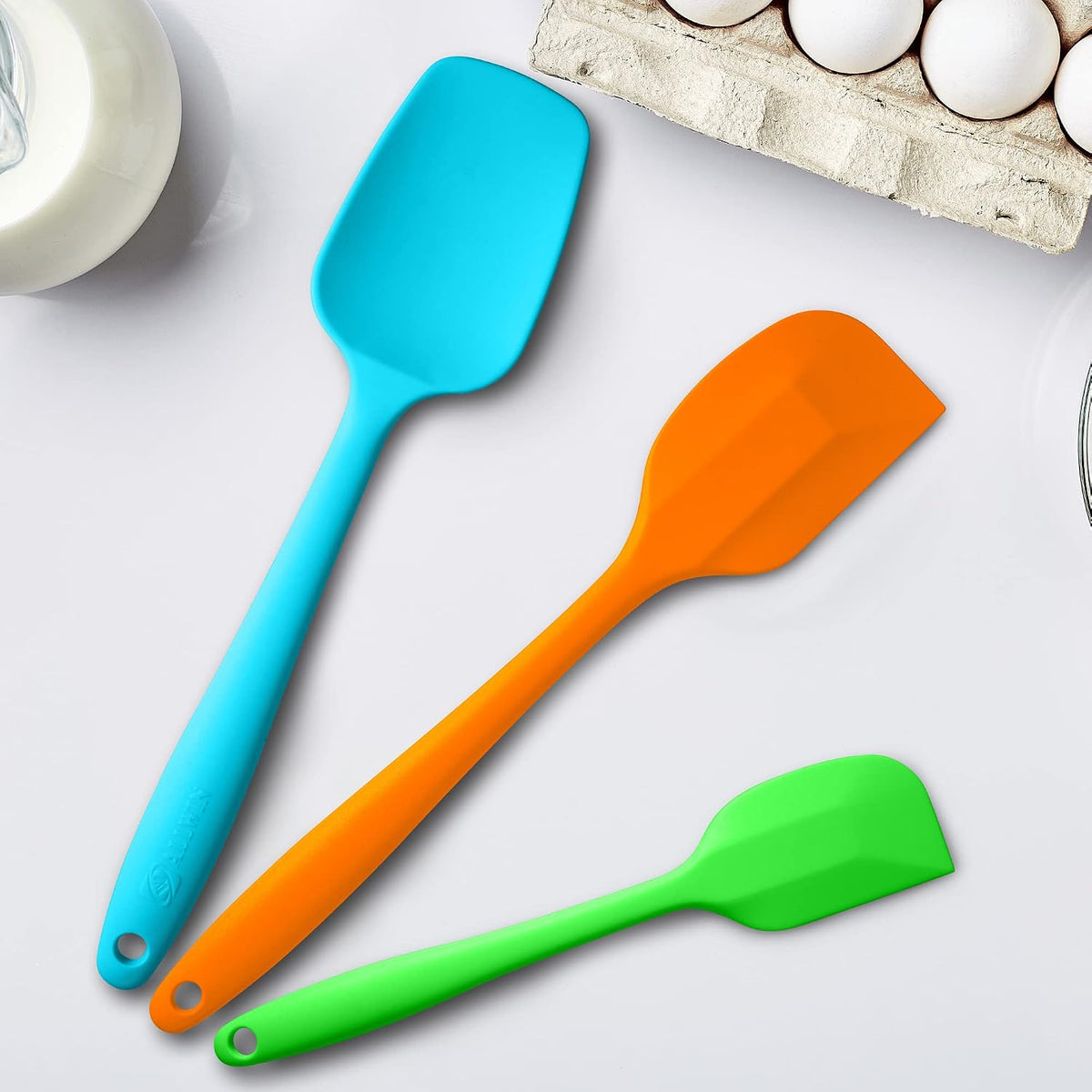 3-Piece Silicone Spatula Set, 600°F Heat Resistant, Black