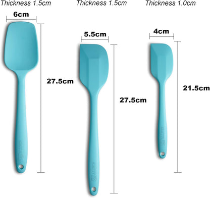 3-Piece Silicone Spatula Set, 600°F Heat Resistant, Black