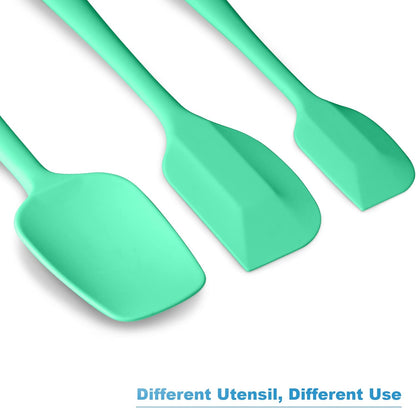 3-Piece Silicone Spatula Set, 600°F Heat Resistant, Black