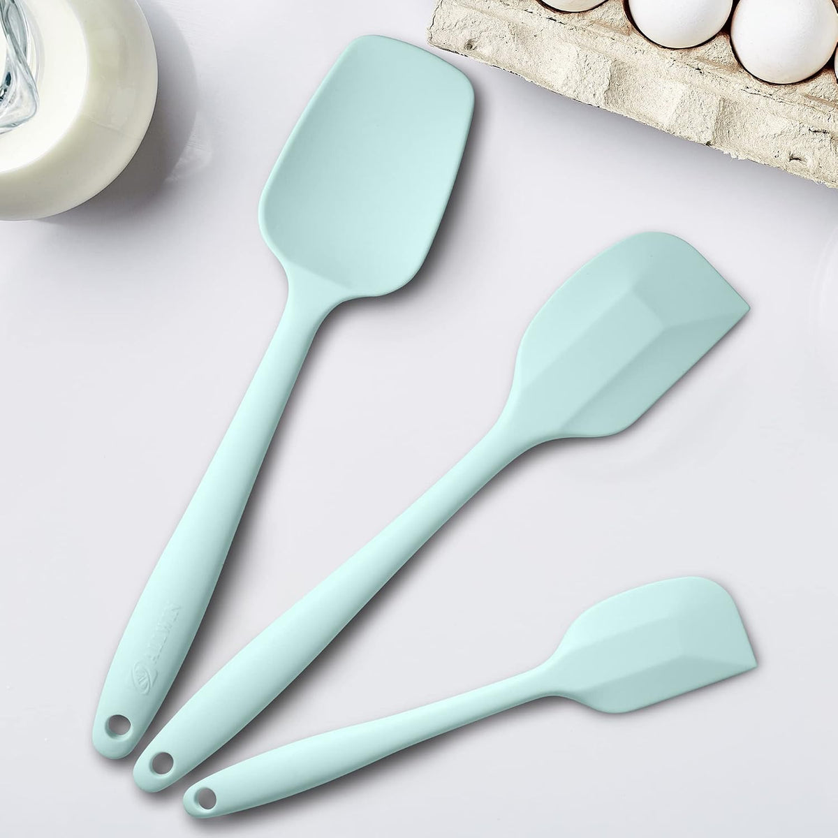 3-Piece Silicone Spatula Set, 600°F Heat Resistant, Black