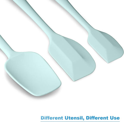3-Piece Silicone Spatula Set, 600°F Heat Resistant, Black