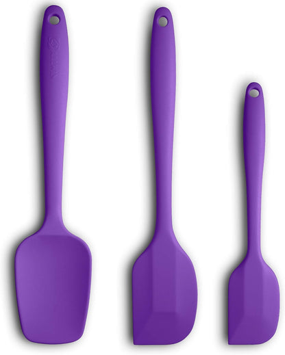 3-Piece Silicone Spatula Set, 600°F Heat Resistant, Black
